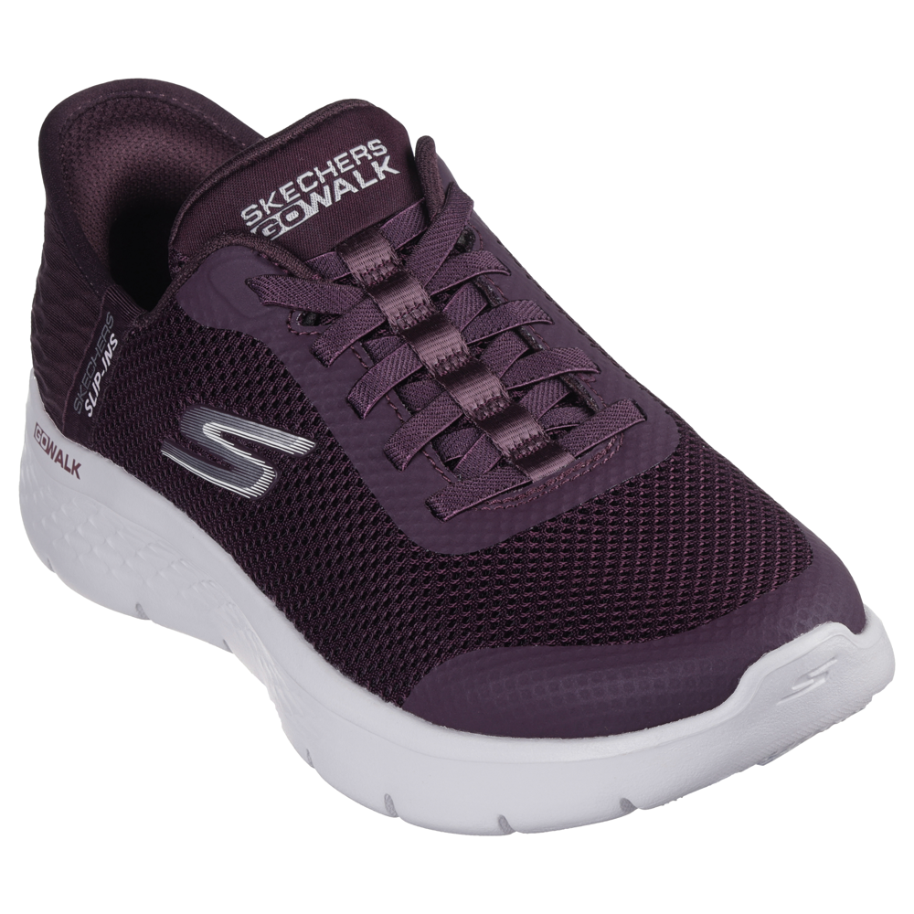 Burgundy skechers go walk online