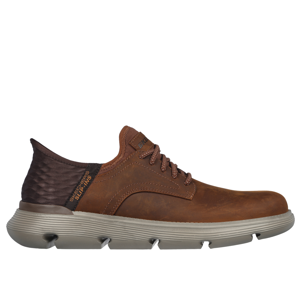 Skechers Garza Gervin Dark Brown Trainers Colton Footwear