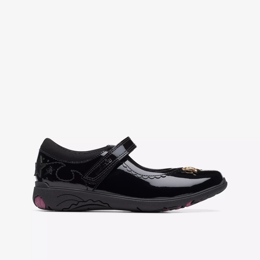 Clarks - Relda Sea K. - Black Patent - School Shoes