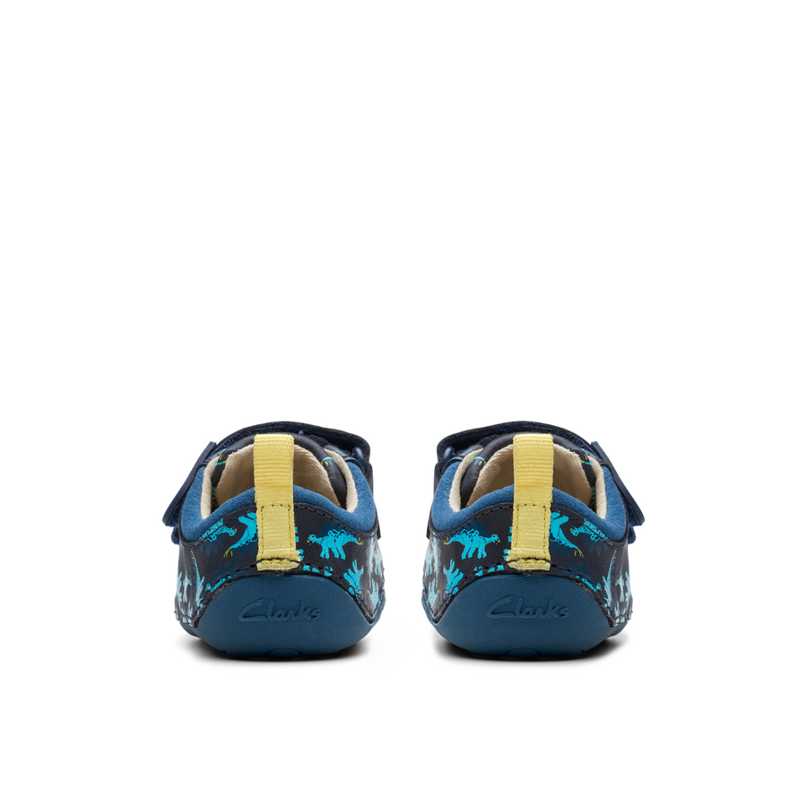 Clarks - Tiny Stomp T - Navy Print  - Shoes