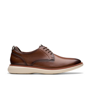 Clarks - Brantin Plain - Dark Tan Leather - Shoes