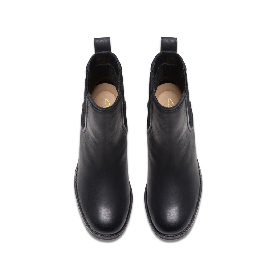 Clarks - Chamberly Top - Black Leather - Boots