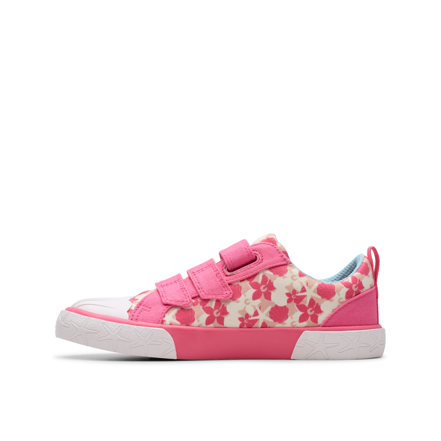 Clarks - FoxingShell K - Pink Canvas - Canvas Shoes