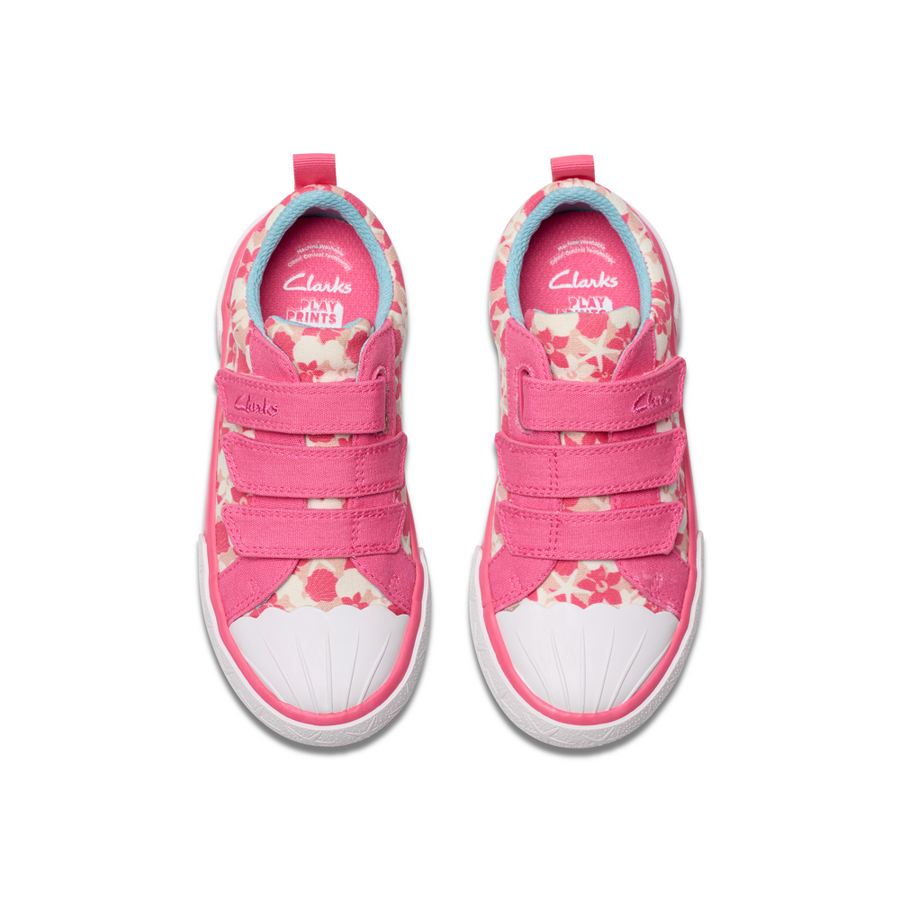 Clarks - FoxingShell K - Pink Canvas - Canvas Shoes