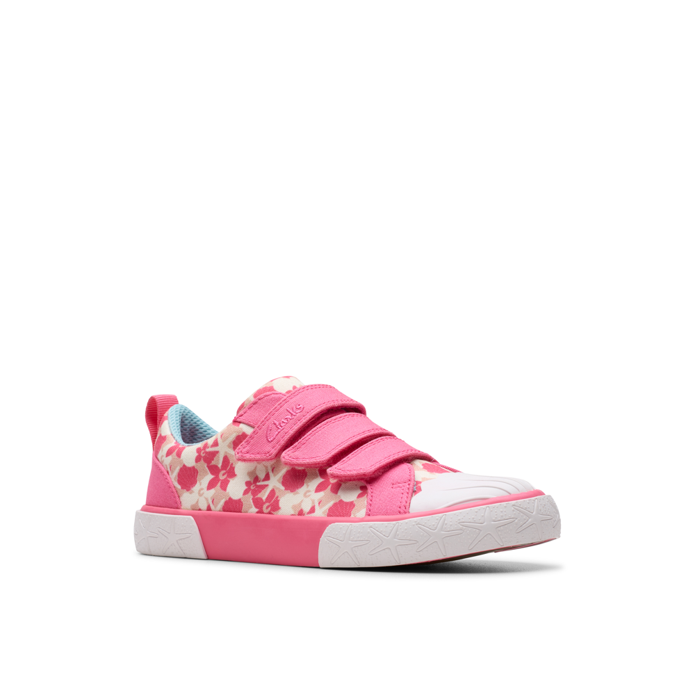 Clarks - FoxingShell K - Pink Canvas - Canvas Shoes