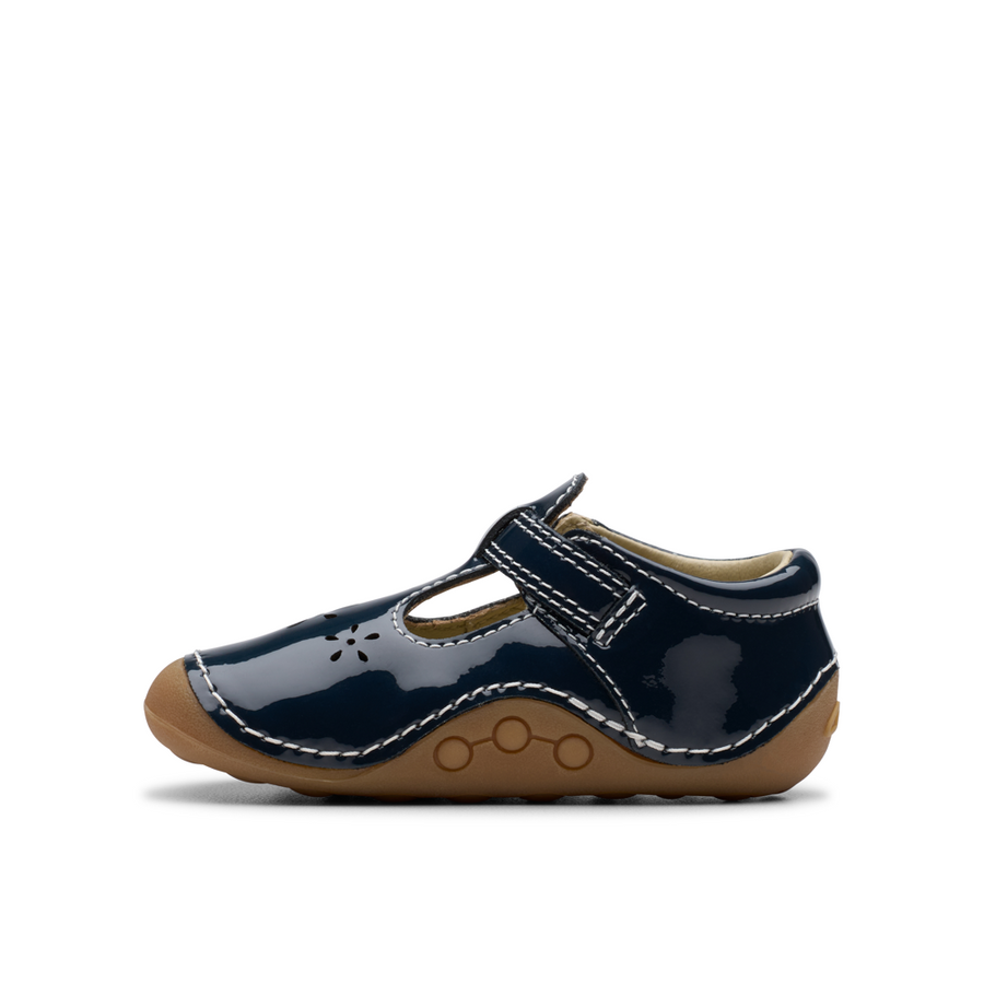 Clarks - Tiny Skip T  - Navy Patent - Shoes