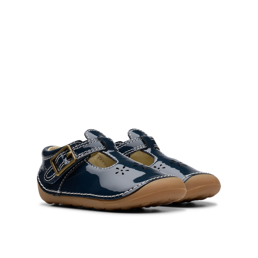 Clarks - Tiny Skip T  - Navy Patent - Shoes