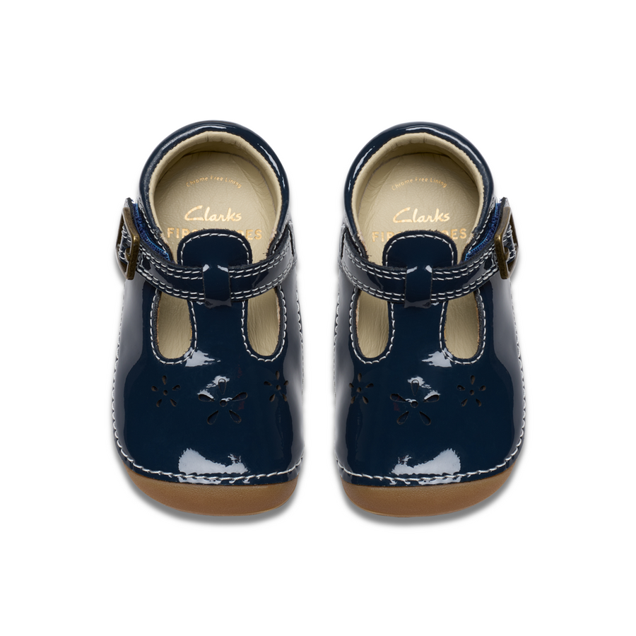 Clarks - Tiny Skip T  - Navy Patent - Shoes
