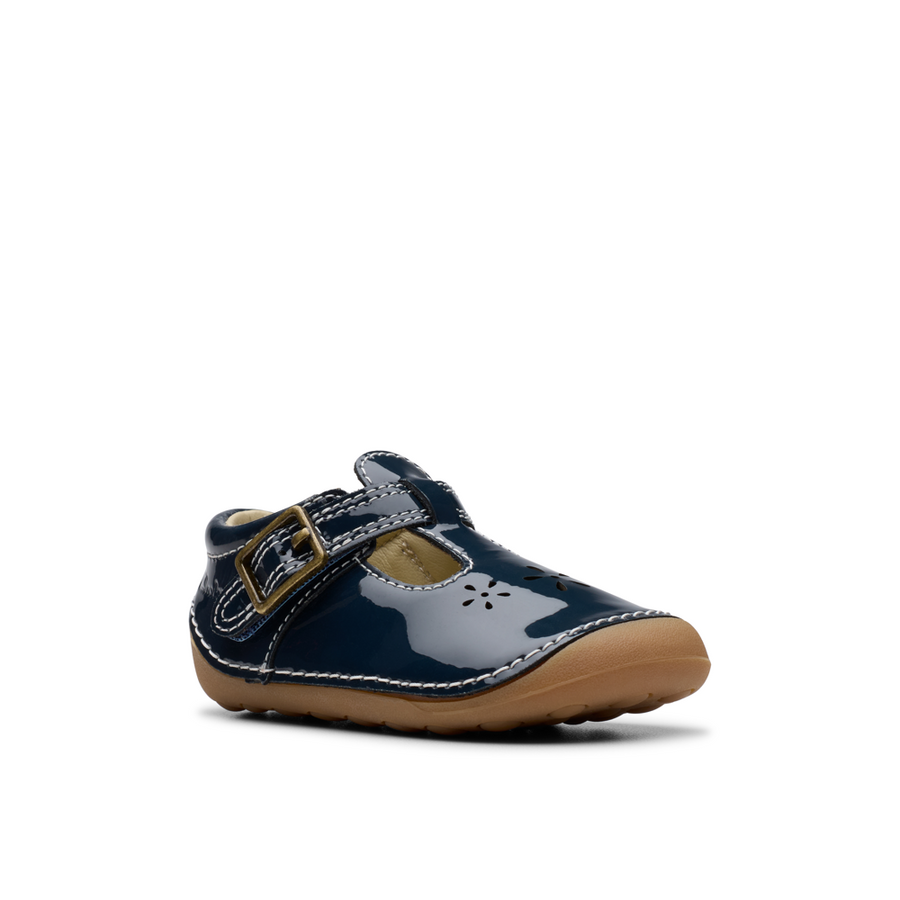 Clarks - Tiny Skip T  - Navy Patent - Shoes