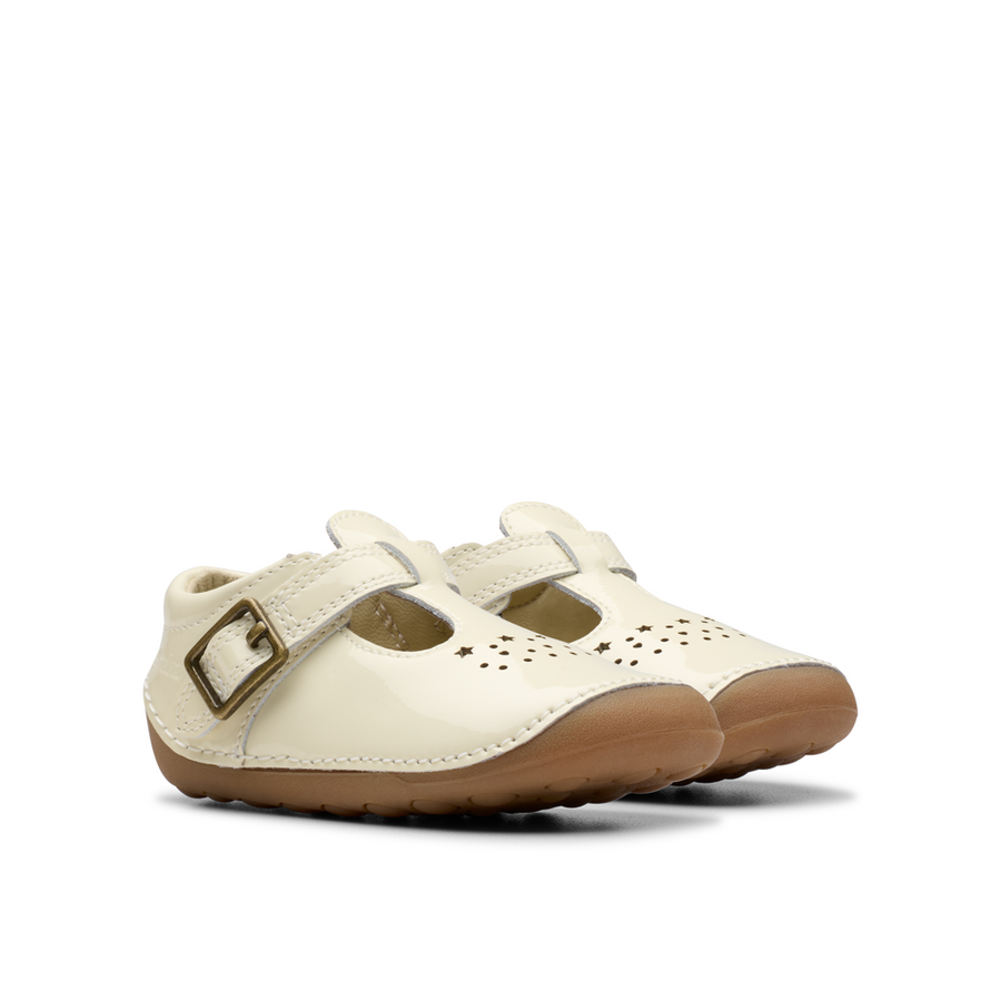 Clarks - Tiny Skip T  - White Patent - Shoes