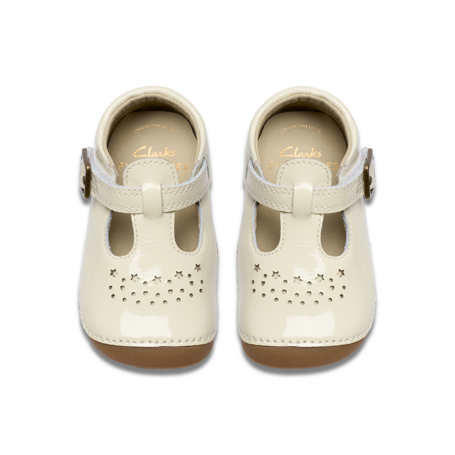 Clarks - Tiny Skip T  - White Patent - Shoes