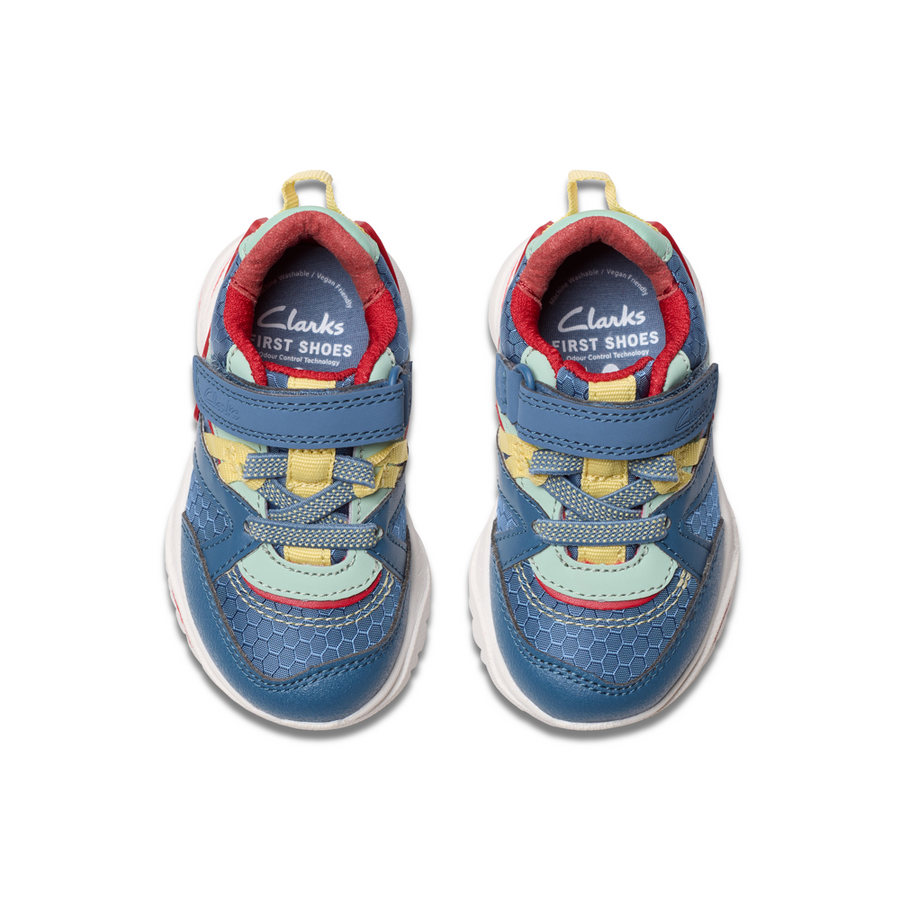 Clarks - FeatherPace T - Blue/Green - Shoes