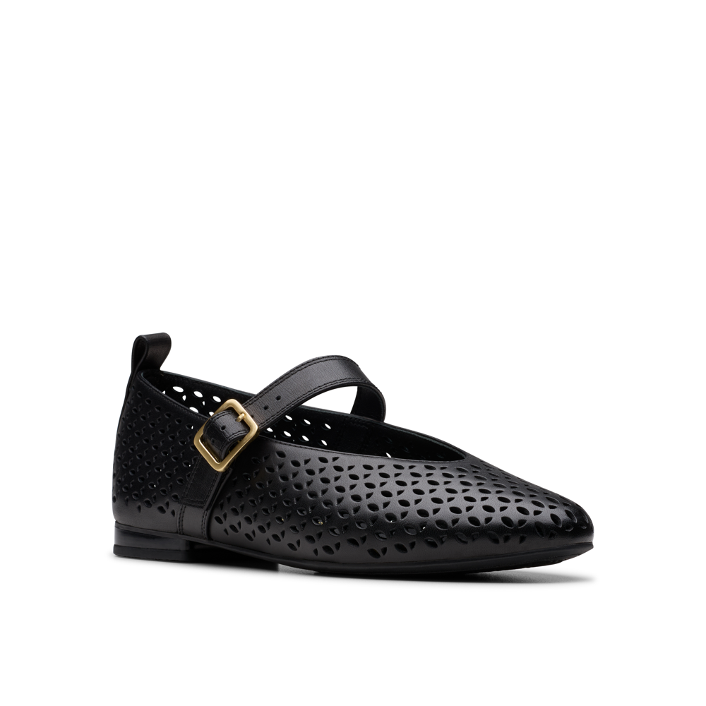 Clarks - Fawna Jane - Black Leather - Shoes