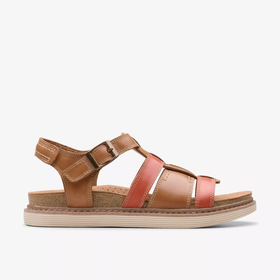 Clarks - Arwell Sun - Tan Combi Leather - Sandals