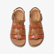 Clarks - Arwell Sun - Tan Combi Leather - Sandals