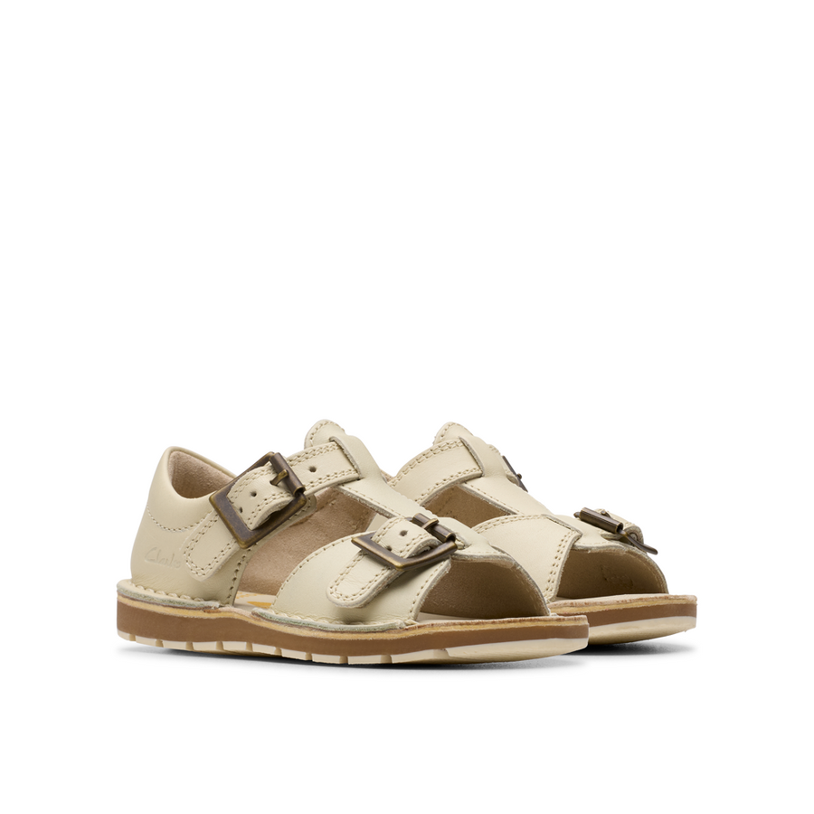 Clarks - PlaysunReef T - White Leather - Sandals