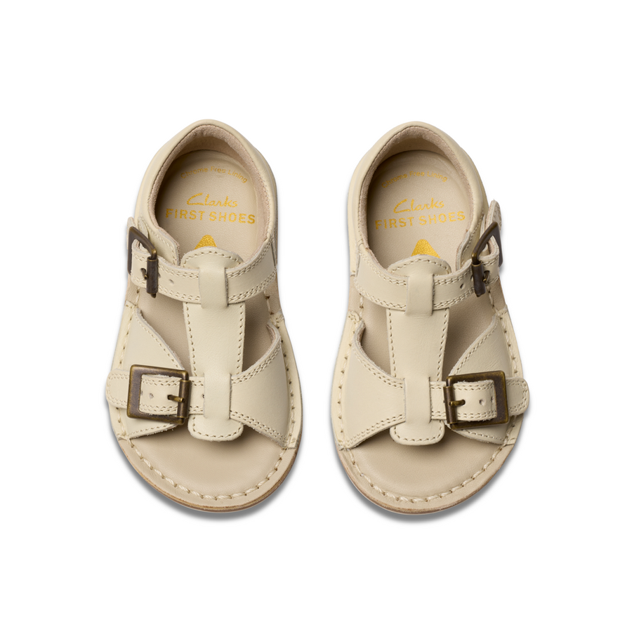 Clarks - PlaysunReef T - White Leather - Sandals