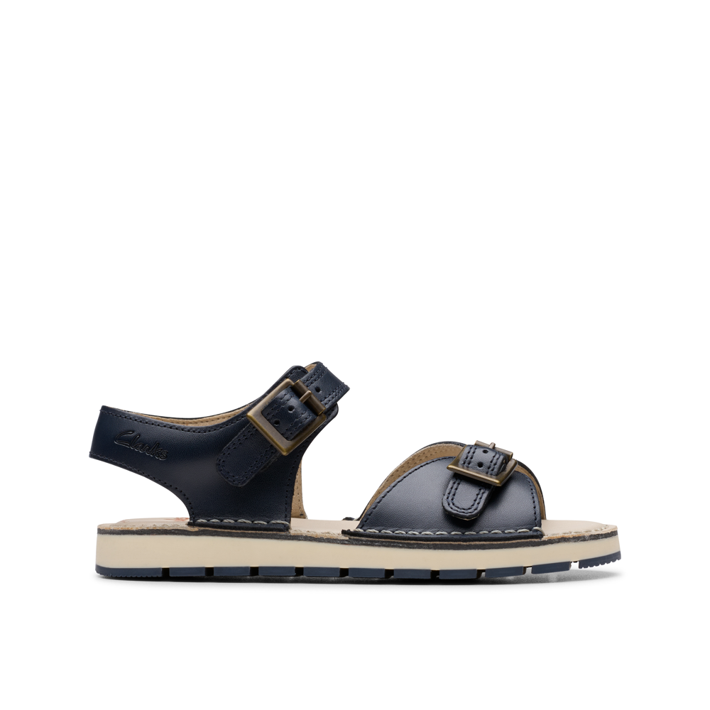 Clarks - PlaysunReef K - Navy Leather - Sandals