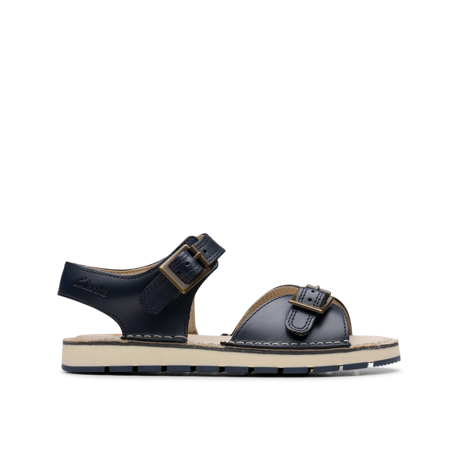 Clarks - PlaysunReef K - Navy Leather - Sandals