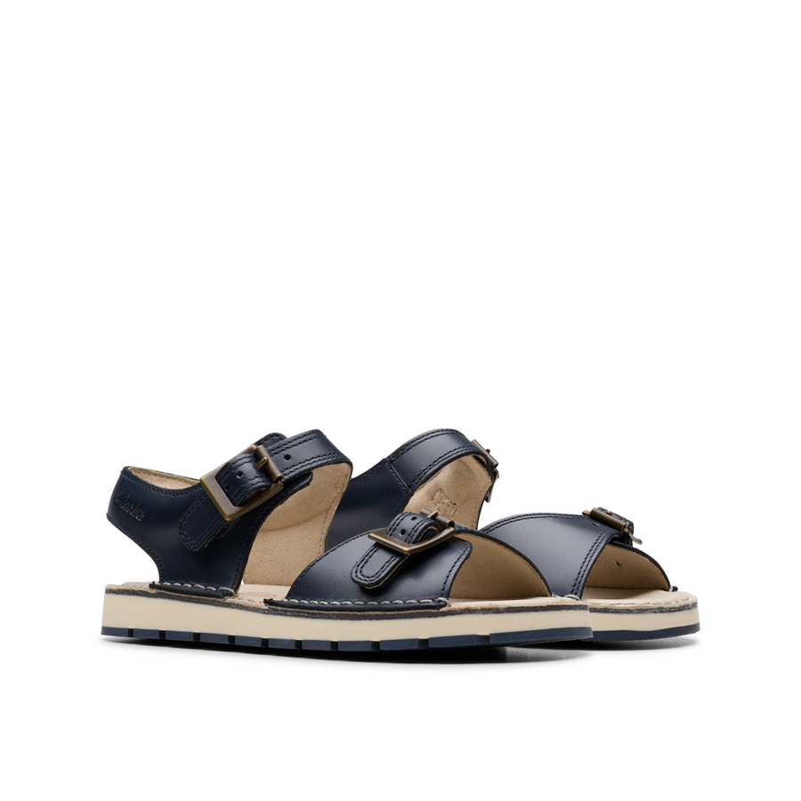 Clarks - PlaysunReef K - Navy Leather - Sandals