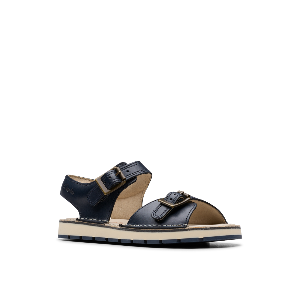 Clarks - PlaysunReef K - Navy Leather - Sandals