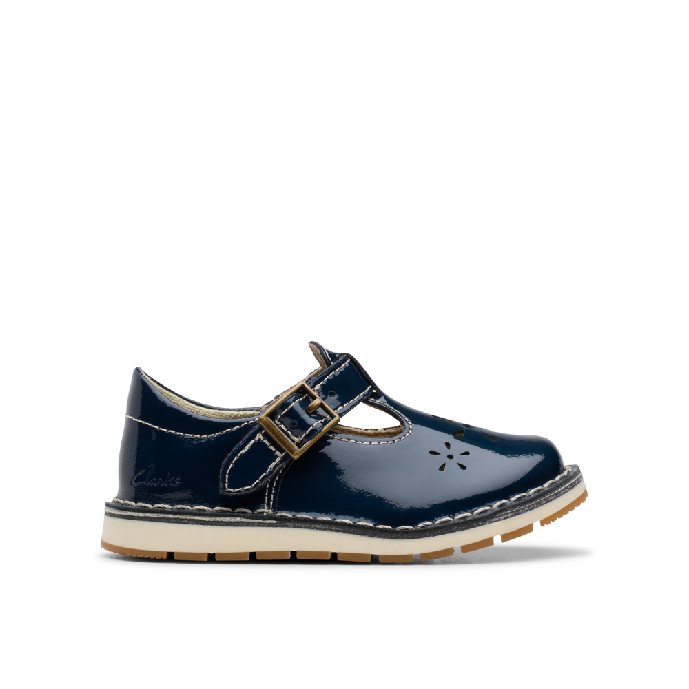 Clarks - Joyful Skip T - Navy Patent - Shoes