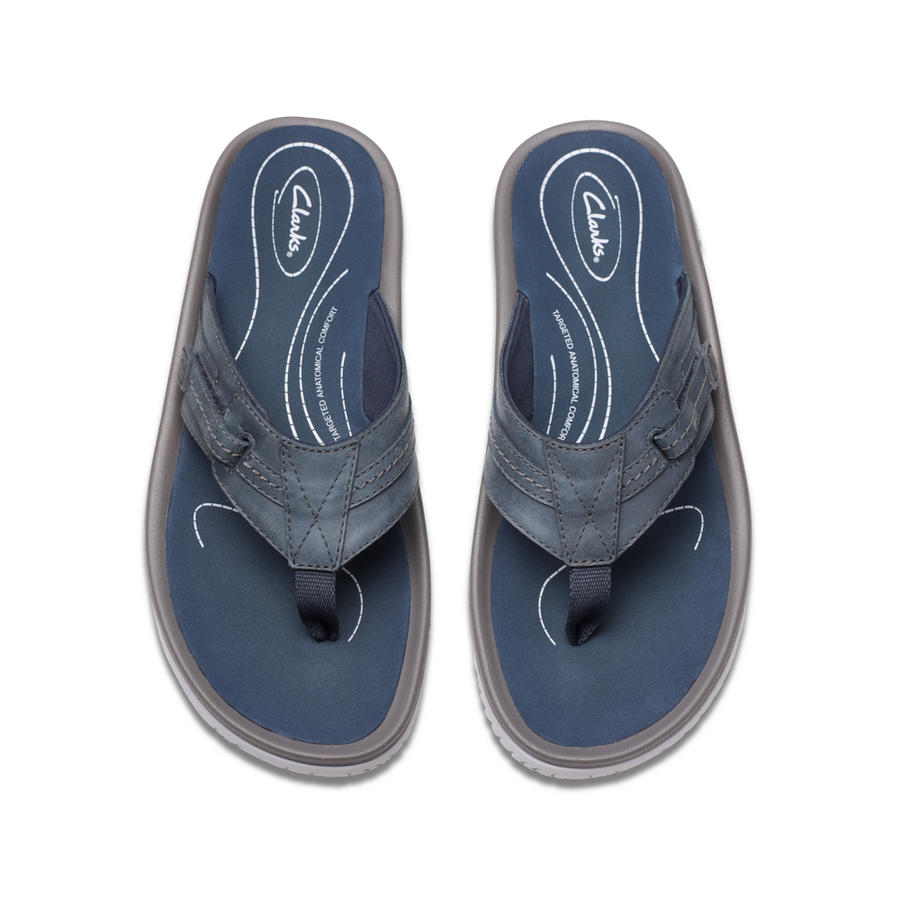 Clarks - Wesley Sun - Navy Leather - Sandals