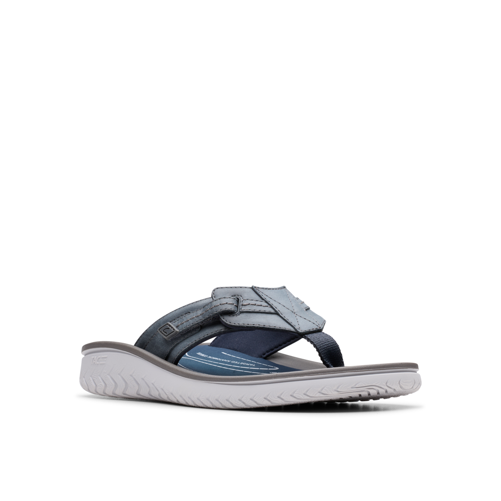 Clarks - Wesley Sun - Navy Leather - Sandals