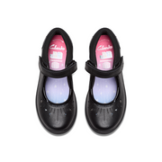 Clarks - Relda Wish K - Black Leather - School Shoes