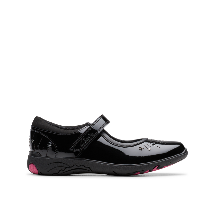 Clarks - Relda Wish K - Black Patent - School Shoes