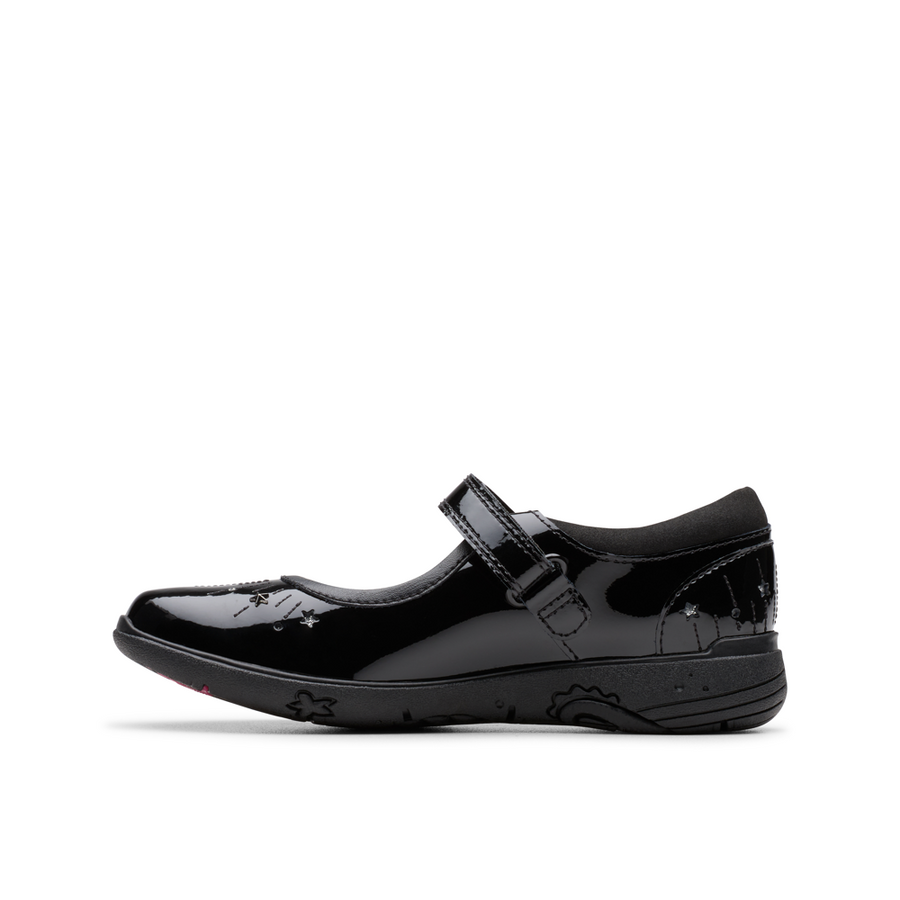 Clarks - Relda Wish K - Black Patent - School Shoes