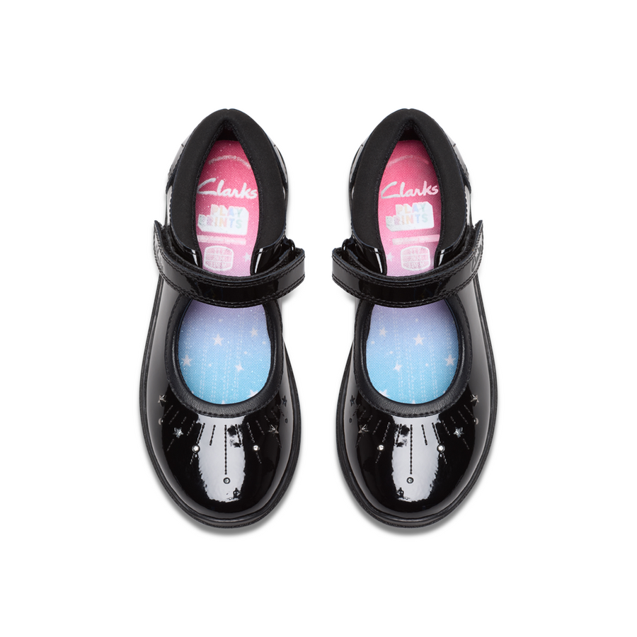 Clarks - Relda Wish K - Black Patent - School Shoes