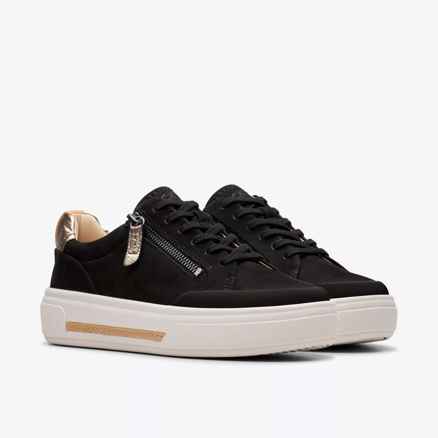 Clarks - Hollyhock Zip - Black Nubuck - Shoes