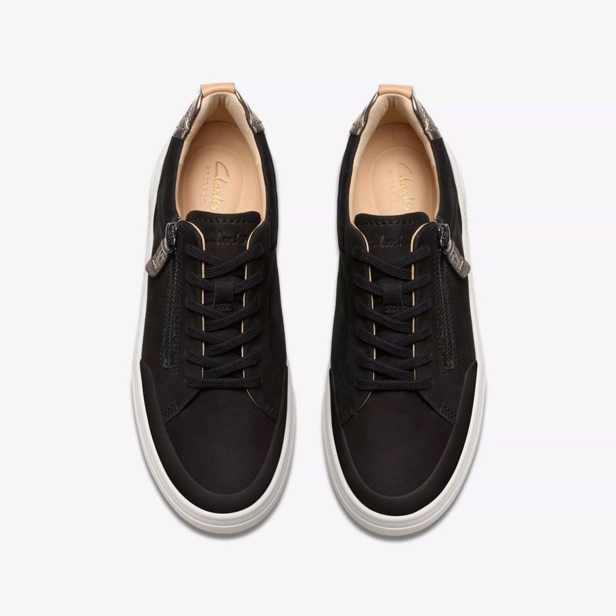 Clarks - Hollyhock Zip - Black Nubuck - Shoes