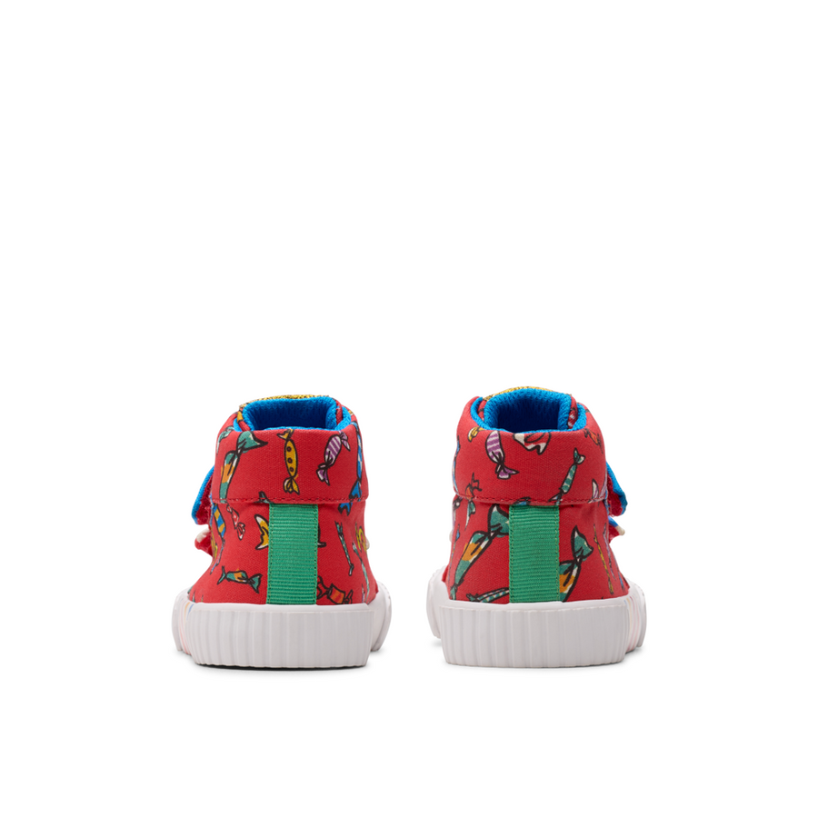 Clarks - RDFoxingHi T - Red Canvas - Canvas Shoes