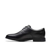 Clarks - Jonwin Loop Y - Black Leather - School Shoes