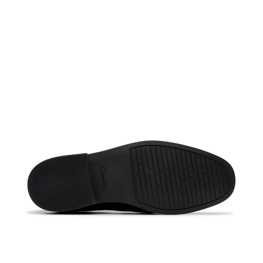 Clarks - Jonwin Loop Y - Black Leather - School Shoes