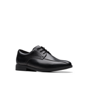 Clarks - Jonwin Loop Y - Black Leather - School Shoes