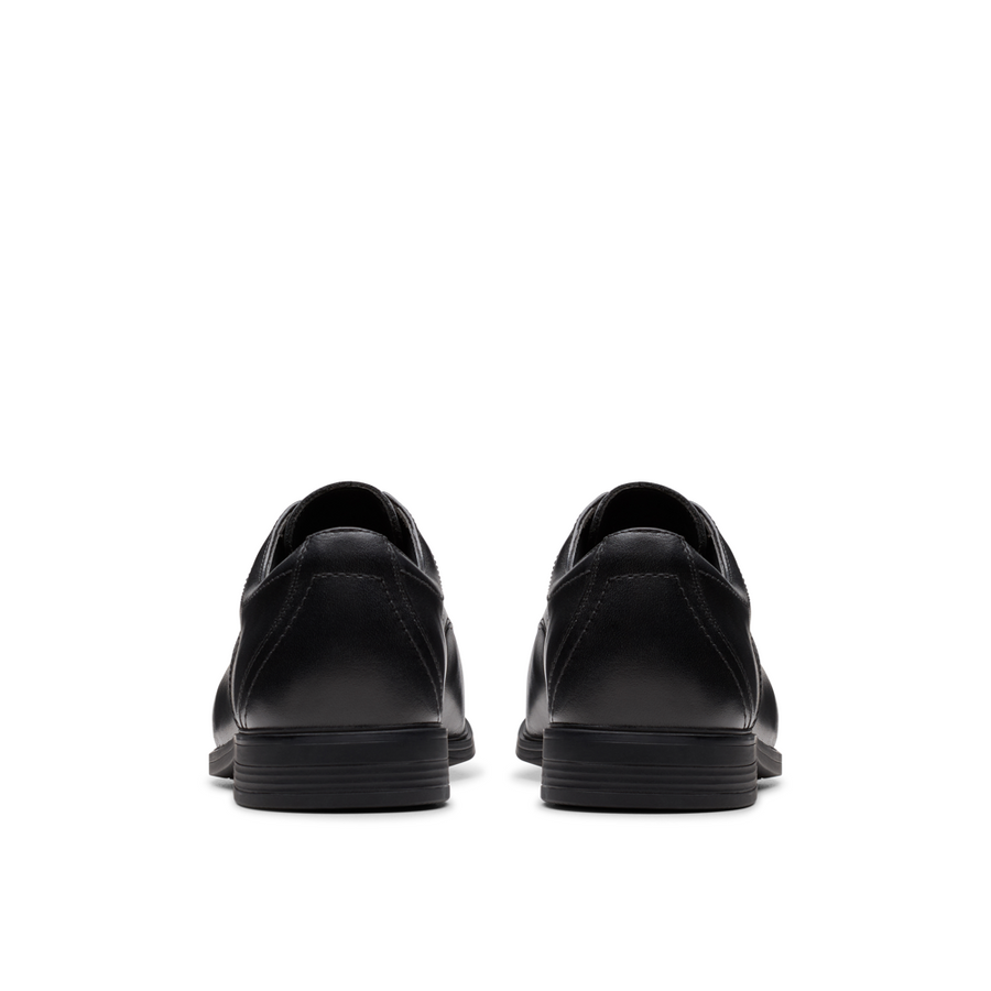 Clarks - Jonwin Loop Y - Black Leather - School Shoes