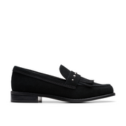 Clarks - Hana Loafer - Black Suede - Shoes