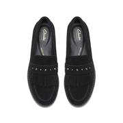 Clarks - Hana Loafer - Black Suede - Shoes