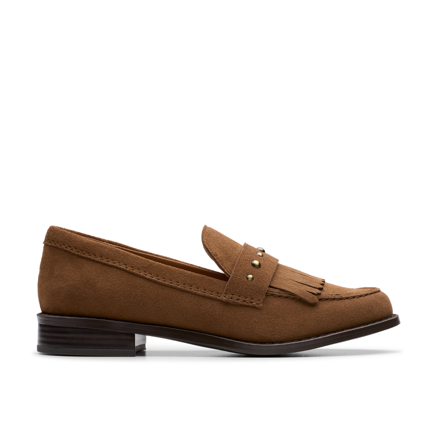 Clarks - Hana Loafer - Waalnut Suede - Shoes