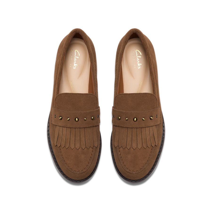 Clarks - Hana Loafer - Waalnut Suede - Shoes