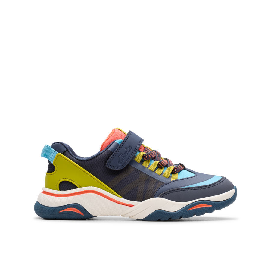 Clarks - FeatherTrackK - Navy Combi - Trainers