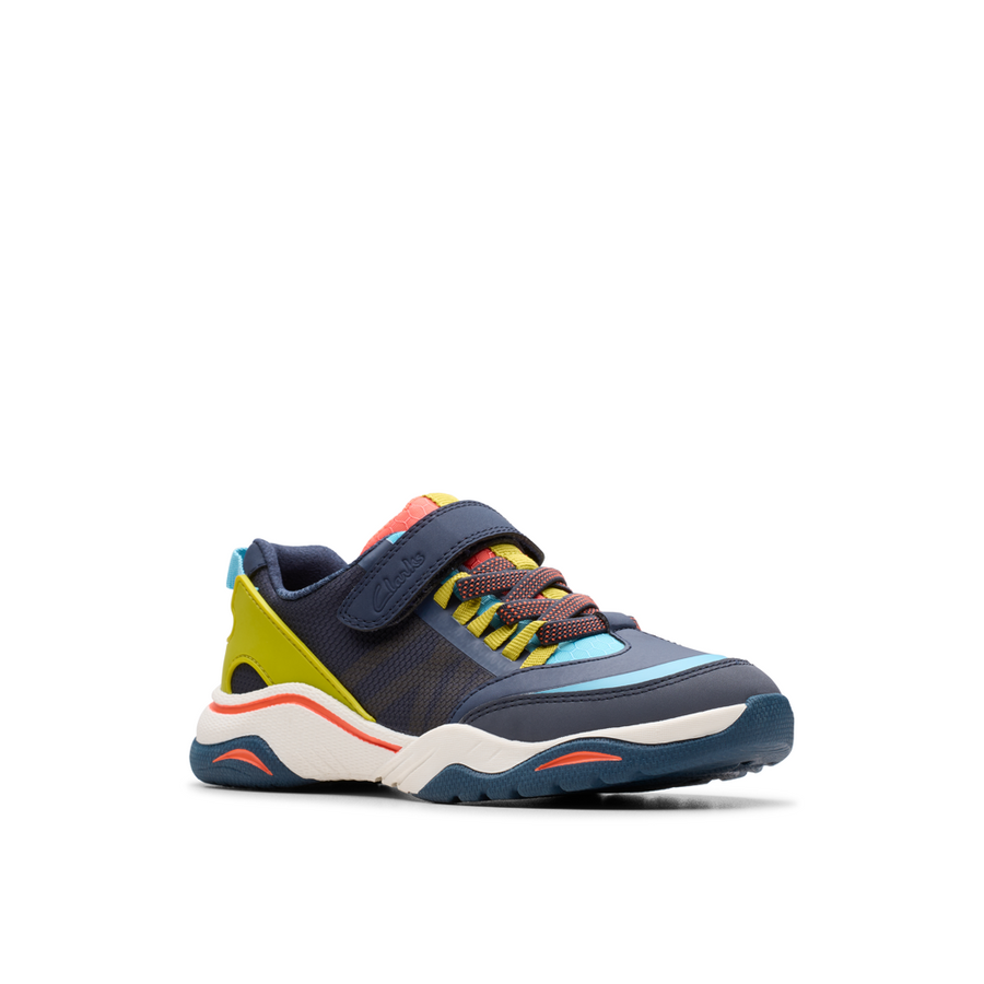 Clarks - FeatherTrackK - Navy Combi - Trainers