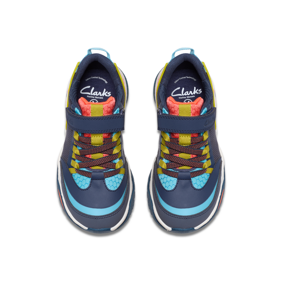 Clarks - FeatherTrackK - Navy Combi - Trainers