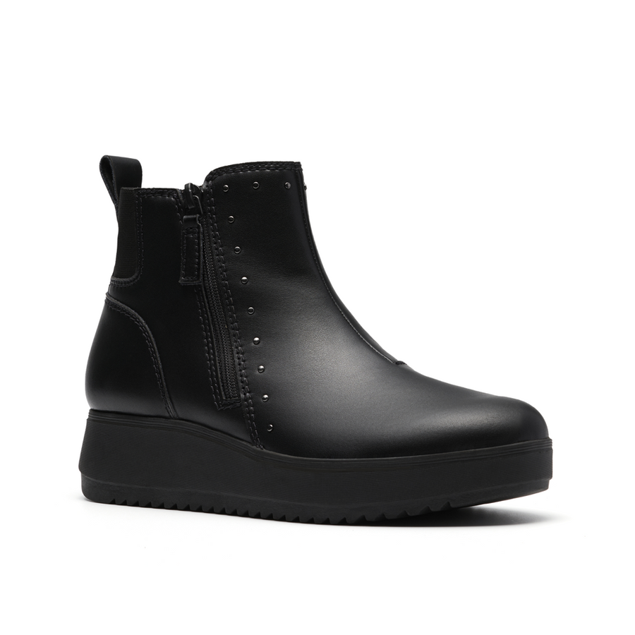 Clarks - Zylah Willow - Black Leather - Boots