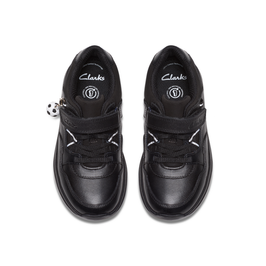 Clarks - Daze Kick K - Black - School Shoes