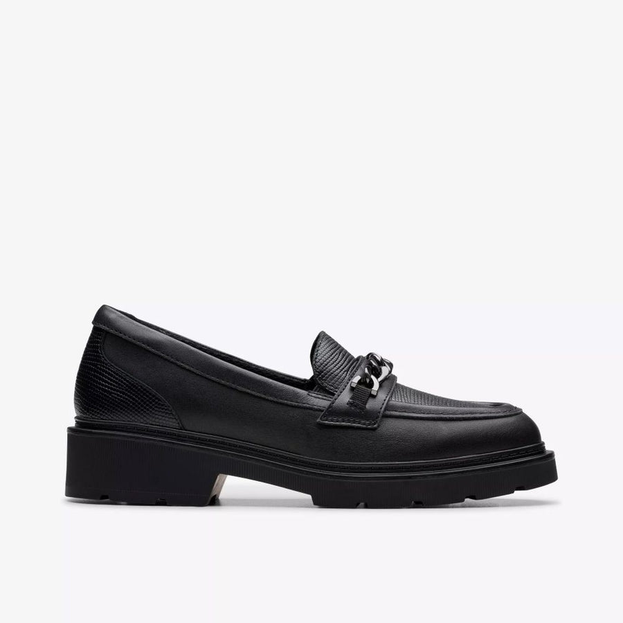 Clarks - Eris Edge Y. - Black Leather - School Shoes