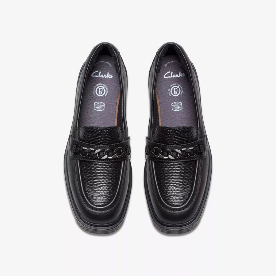 Clarks - Eris Edge Y. - Black Leather - School Shoes